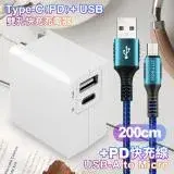 在飛比找遠傳friDay購物精選優惠-TOPCOM Type-C(PD)+USB雙孔快充充電器+C