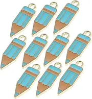 [COLLBATH] Charm Decors Bracelets Necklace Charm Bracelet Charms Keychain Pendant Pencil Pendants for Bag Pendant Teacher Charms Earrings Zinc Alloy Blue