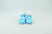 [Gifts 4 All Occasions Limited] Blue Baby Booties Shoes Infant Soft Comfortable New-born Size 14