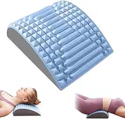 Neck Back Stretcher, NUPYQL Acemend Refresh Posture Corrector for Lower Back Pain Relief,Lumbar Soothing Device Multi-level Adjustable Spine Board for Sciatica (Blue)