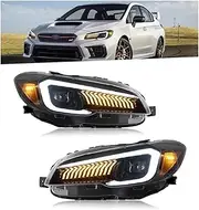Car Full Led Headlights Compatible For Subaru WRX Accessories 2015-2021 WRX STI DRL Turn Signal Headlight Assembly