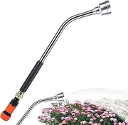 Watering Wand, 24.4 inch Metal Garden Hose Wand with Thumb Flow Control Shut Off, Premium Watering Garden Hose Wand, Heavy Duty Long Hose Nozzle Sprayer for Watering Flower Baskets and Shrubs