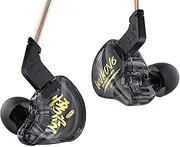 KBEAR K01 IEM Earphones,Noise Cancelling in Ear with 3.5mm Plug, in Ear Monitors,HiFi Immersive Bass for Gaming Earphones, Wired Earbuds for Computer Laptop School Student,(no mic, Clear Black)