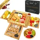 Cheese Board & Knife Set, Charcuterie Board with Accessories, Mother's Day