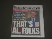 2017 DECEMBER 8 NEW YORK POST NEWSPAPER - AL FRANKEN - SEXUAL HARASSMENT