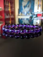 Amethyst Bead Bracelet Men Stretch 10mm Round 7 7.5 8 or 8.5" inch