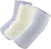 [LOLIPPYY] 1Pair Wool Sleeve Thickened Winter Leg Cover for Motorcycle Riding Outdoor Activities Comfortable and Warm for Cold Weather Protection Grey Xl