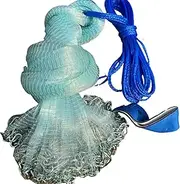 Easy Throw Cast Net for Fishing with Chain Bottom - 4ft to 12ft Radius, 2/7 Inch Mesh Size - Casting Net for All Anglers, Fishing Nets for Fish, Ideal for Saltwater and Freshwater