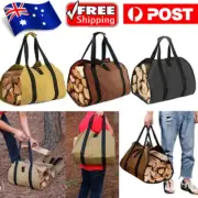 Waxed Canvas Firewood Carrier Extra Large Durable Firewood Log Carrier Tote Bag