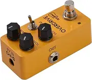 ZORY Guitar Overdrive Effects Pedal Tone/GAIN/VOL/Fat Versatile Tone Control DC 9V 6.35mm Input/Output face Al num Alloy Electric Guitar Overdrive Effector with True Bypass Low One Size