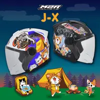 在飛比找樂天市場購物網優惠-M2R 安全帽 J-X #6 珍珠白 消光黑 貓咪 JX 3