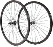 KHE Fixie Wheelset 700c 28 Inch Double Chamber Rim 32 Hole Black 30 mm High Including Fixed and Freewheel Sprockets