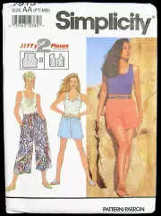 Knit Tank Top Shorts Pants Size 6 - 16 Simplicity 7913 Uncut Pattern