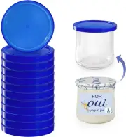 Oui Yogurt Jar Lids - 12 pack for Yoplait Container, Blue