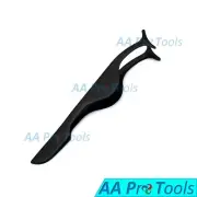 False Eyelashes Applicator Tool Eyelash Extension Tweezers Remover Clip (Black)