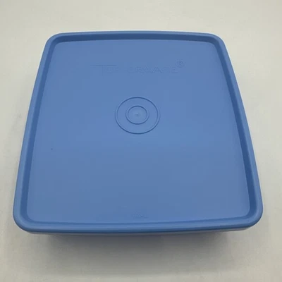 Tupperware Small Square Away Container 400ml Baby Blue w/ Lid - NEW