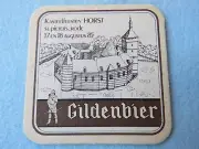 Belgian BEER COASTER ~ Brouwerij Haacht Gildenbier Dark Ale 1985 Kasteel Fest