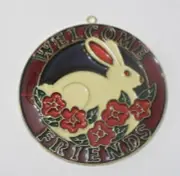 WELCOME FRIENDS RABBIT SUNCATCHER (EASTER BUNNY SUNCATCHER)