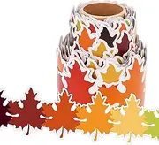 Wonmon 36 Ft Fall Leaves Bulletin Board Border Roll, Maple Leaves Border Autumn Leaf Bulletin Border Trim for Thanksgiving Fall Autumn Classroom Office Office Bulletin Board Party Decorations