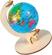 Interactive Boys and Girls' Diy Earth Globe Wooden Educational Tool Science Craft Set Classroom/office Decorative