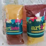 Artiste Lot of 2 packs 100% Wool Roving - Combination packs Yellow & Brown