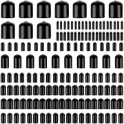 160Pcs Assorted Size Rubber End Caps Round Vinyl Bolt Screw Cover Caps In 95049