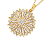 9ct Gold Diamond Cluster Wheel Enhancer Pendant
