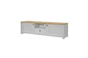 Anera Wooden TV Stand Entertainment Unit 180cm - Oak/Light Grey