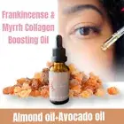Collagen boosting + frankincense, & Myrrh Almond oil, avocado oil, antioxidants