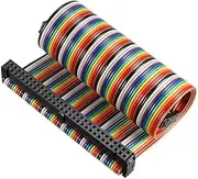 XYWHPGV IDC Rainbow Wire Flat Cable 60P D-type FC/FC Connector 2.54mm Pitch 0.25m/9.8inch Length(08ea9 284b2 18553 078ef 7bf44 a9862
