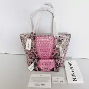 BRAHMIN PINK COBRA OMBRE MEDIUM ASHER MELBOURNE W/VERONICA WALLET#NWT#