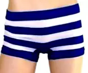 Women's Blue & White Boy Short Boy Short Opaque Leg Avenue Costume Halloween