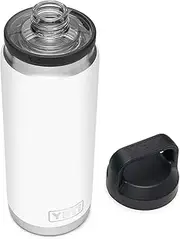 YETI Rambler 26 oz Bottle, Vacuum Insulated, Stainless Steel with Chug Cap, White