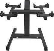 VEVOR Adjustable Dumbbell Stand With Media Rack, Safe and Convenient Weight Holder, Compact Storage Rack for Home Gym Strength Training