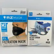 2 Packs (6 filters total) RZ Mask F1 Standard + Active Carbon Filters - X-Large