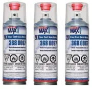11.4oz Spraymax 2k Satin Clear Coat Aerosol 3680067 - Car Paint Repair (3 Pack)