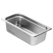 6-Pack 1/3 Size Anti-Jam Stainless Steel Steam Pans, 4" Deep for Catering Use