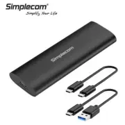 Simplecom M.2 NVMe + SATA SSD Case Enclosure 2 in 1 USB 3.2 Gen 2 10Gbps SE516