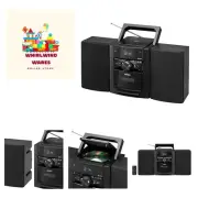 Portable Stereo Bluetooth CD Music System with Cassette and Digital AM/FM Radio