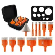 Diamond Core Drill Bit Kit BGTEC Diamond Hole Saw Tile Cutter,Triangle Shank ...