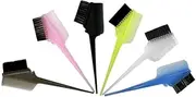 Perfk 6x Hair Dye Brush Hair Dye Triangle Brush Multifunctional Dye Tool Angled Tint Brushes Hair Coloring Brush for Hair Salon Men