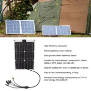 US Solar Battery Panel 50W 4 Connectors Monocrystalline Silicon High Efficiency
