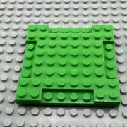 LEGO Brick Modified - Bright Green - 8 x 8 x 2/3 - 1 x 4 Indentations - QTY x1