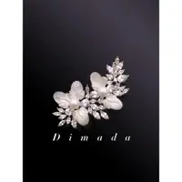 在飛比找ETMall東森購物網優惠-迪曼達珍珠女復古鑲嵌鋯石母貝