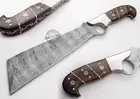 14.00" Custom Made Beautiful Damascus Steel Cleaver Bowie Knife (2283)