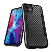Tough On Iron Shield Carbon Fiber Phone Case for iPhone 11 - Black