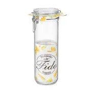 Cylinder Glass Jar Airtight Gasket Clamp Lid Canning Preserving Storing Past