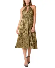 Aidan Mattox Gold Halter Dress Size 4 - Party Dresses