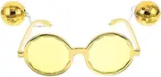 [ASAKKURA] Party Glasses Funny Sunglasses for Women Vintage Glasses Fun Sunglasses Disco Party Funny Glasses for Adults Funny Sunglasses for Adults Party Sunglasses Eyeglasses Violet Plastic