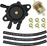 Strongthium Fuel Pump with Filter & Hose for Kohler Kawasaki Honda Briggs and Stratton Cub Cadet MTD